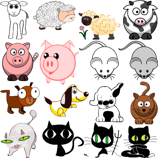 ClipArt Caricaturas de Animales 01 SVG para OpenOffice y LibreOffice